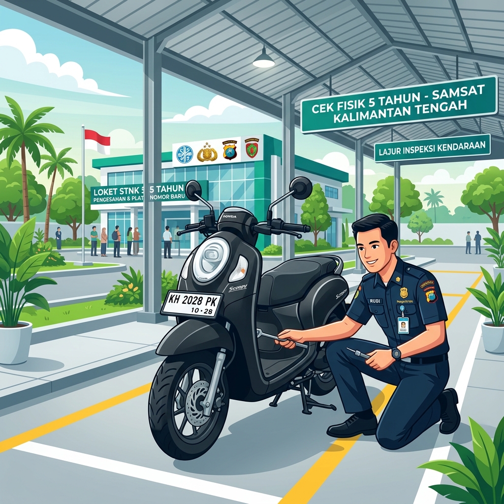 Pemeriksaan Cek Fisik dan Perpanjangan STNK 5 Tahunan Plat KH